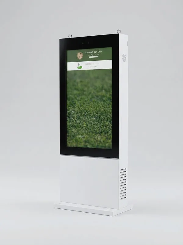 SCK-55 double-sided kiosk, white enclosure